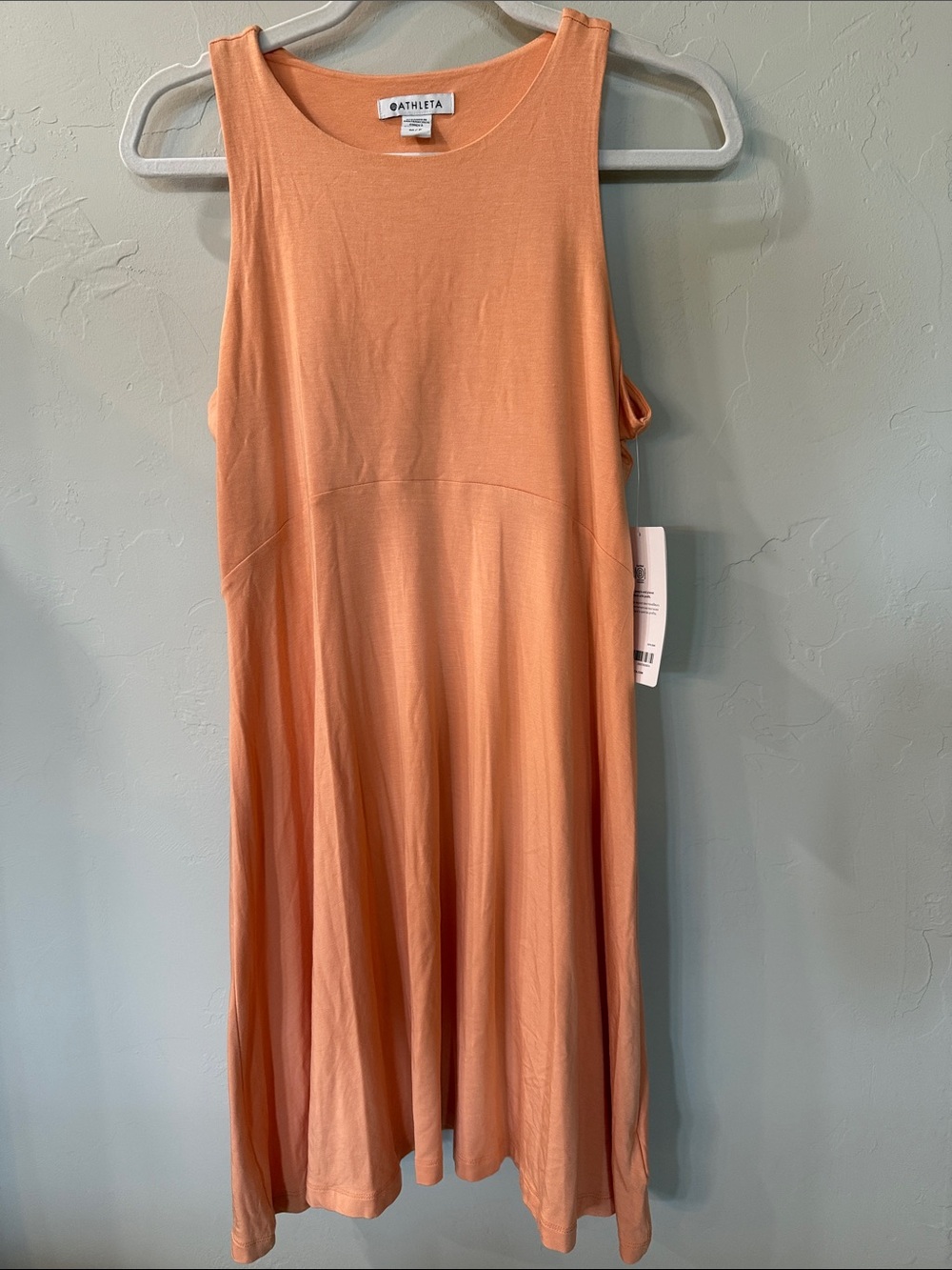 NWT Athleta Santorini Thera Peach Tank Dress Size Medium Petite